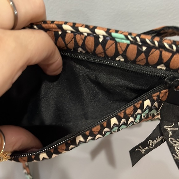 VERA BRADLEY Petite Crossbody Aqua/Brown "Sienna Stream" Hipster Bag - Picture 4 of 6